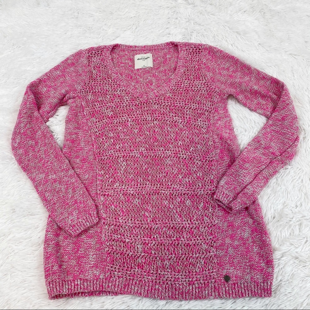 abercrombie Kids V‎ neck marle sweater long sleeves